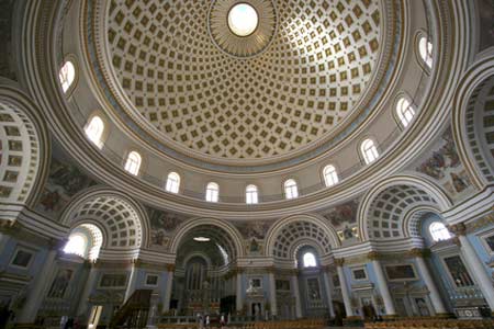 Mosta Dome viewed from the inside